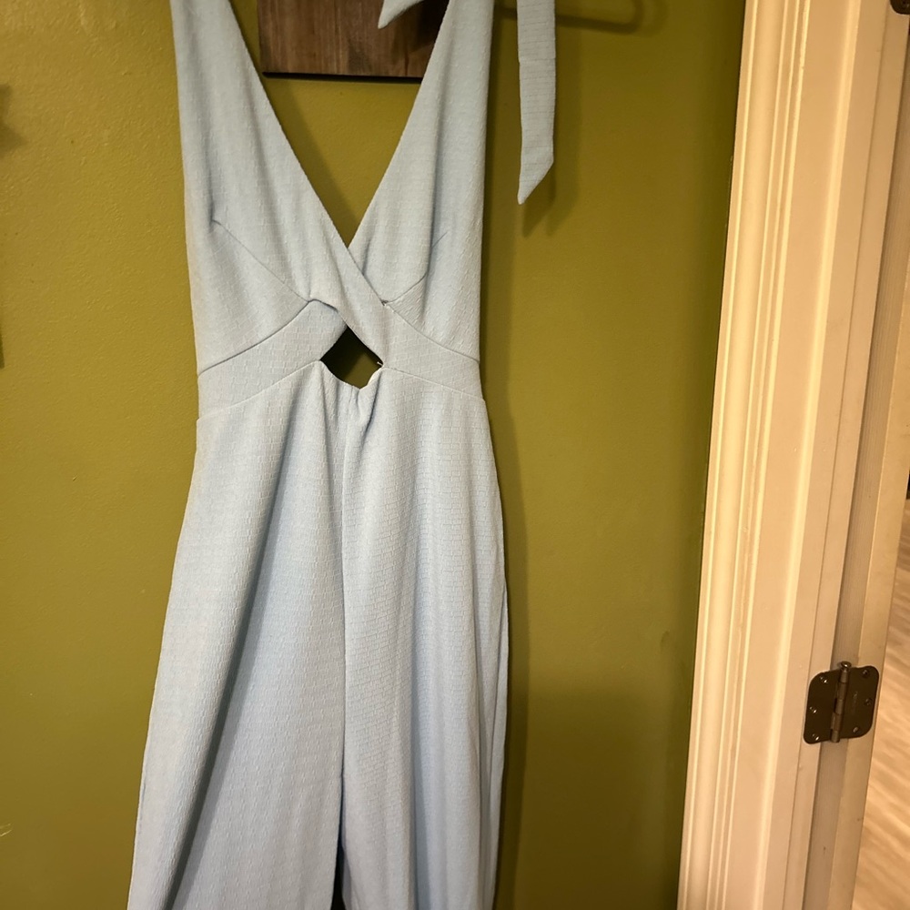 Light Blue Sleeveless Jumpsuit